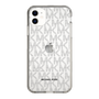 スリムプロテクションケース［ MICHAEL KORS - Signiture - Clear Black ］