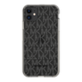 スリムプロテクションケース［ MICHAEL KORS - Signiture - Clear Black ］
