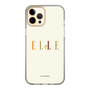 スリムプロテクションケース［ ELLE×ポムポムプリン - ロゴ - ベージュ ］