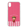 スリムプロテクションケース［ ちびまる子ちゃん - ピンクチェック ］