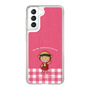 スリムプロテクションケース［ ちびまる子ちゃん - ピンクチェック ］