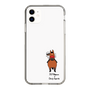 スリムプロテクションケース［ おがわじゅり×デイリー×caseplay - 鹿毛 - ホワイト ］