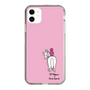 スリムプロテクションケース［ おがわじゅり×デイリー×caseplay - 白毛 - ピンク ］
