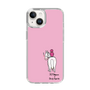 スリムプロテクションケース［ おがわじゅり×デイリー×caseplay - 白毛 - ピンク ］