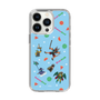 スリムプロテクションケース［ ポンコツクエスト - 夏休み - 総柄 - ブルー ］