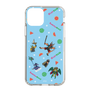 スリムプロテクションケース［ ポンコツクエスト - 夏休み - 総柄 - ブルー ］
