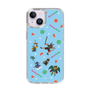 スリムプロテクションケース［ ポンコツクエスト - 夏休み - 総柄 - ブルー ］