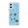 スリムプロテクションケース［ ポンコツクエスト - 夏休み - 総柄 - ブルー ］