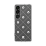スリムプロテクションケース［ ブルーロック - 五角形 ダイヤ総柄 - ホワイト ］