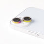 ラインストーンレンズガラス(２レンズ)  for Apple iPhone 15 [ レインボー ]