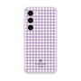 Galaxy 着せ替えプレート［ Houndstooth Pattern Purple -with LANVIN en Bleu logo ランバン 千鳥格子柄 パープル ］
