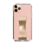 スリムプロテクションケース LANVIN en Bleu - STAND & RING RIBBON Gold［ LANVIN en Bleu - Logo Pattern - Pink ］