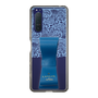 スリムプロテクションケース LANVIN en Bleu - STAND & RING RIBBON Navy［ LANVIN en Bleu - Lace - Blue ］