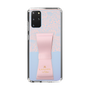 スリムプロテクションケース LANVIN en Bleu - STAND & RING RIBBON Sakura Pink［ LANVIN en Bleu - Lace - Pink ］