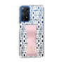 スリムプロテクションケース LANVIN en Bleu - STAND & RING RIBBON Sakura Pink［ LANVIN en Bleu - Logo Pattern - White ］