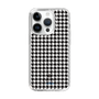 スリムプロテクションケース［ Houndstooth Pattern Black with LANVIN en Bleu logo- ランバン 千鳥格子柄 ブラック ］