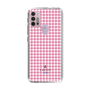 スリムプロテクションケース［ Houndstooth Pattern Pink with LANVIN en Bleu logo- ランバン 千鳥格子柄 ピンク ］