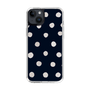 スリムプロテクションケース［ 水彩ドット・レトロカラー - Navy ］