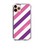 スリムプロテクションケース［ Big Stripe - Purple × Pink ］