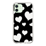 スリムプロテクションケース［ Dot Hearts - Black ］