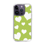 スリムプロテクションケース［ Dot Hearts - Green ］