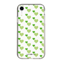 スリムプロテクションケース［ Stripe Hearts - Green ］