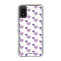 スリムプロテクションケース［ Stripe Hearts - Purple ］