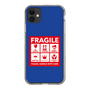 スリムプロテクションケース［ FRAGILE Sticker - Blue ］