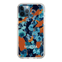 スリムプロテクションケース［ MURUA - アートプリント - Navy × Orange ］